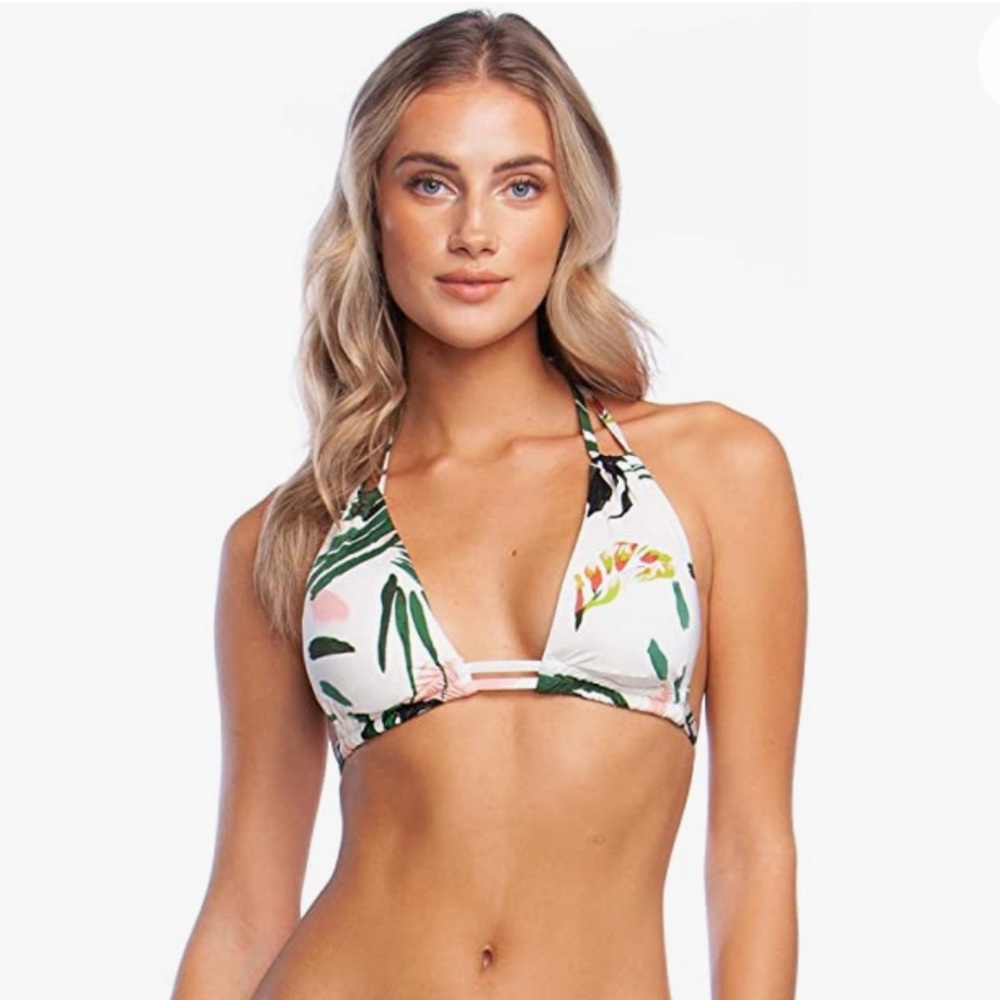 BCBGMAXAZRIA tropical multi color Bikini top. Size 2. NWT